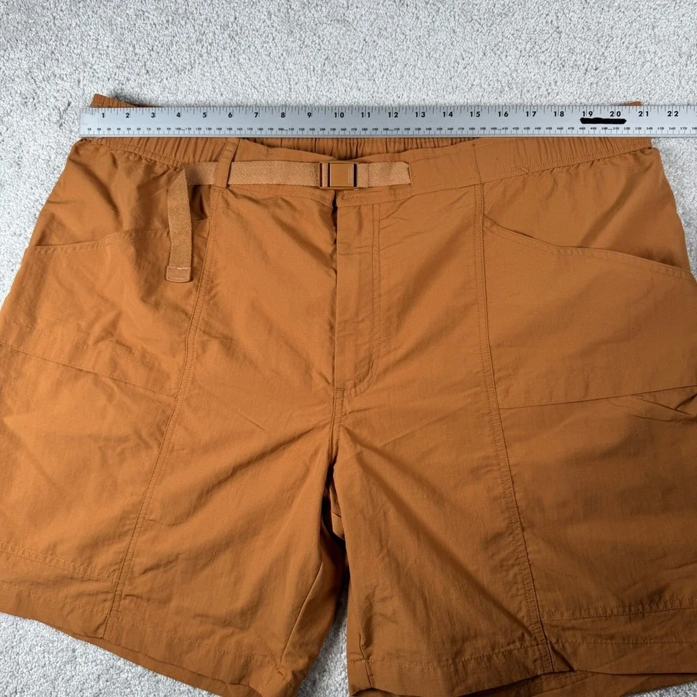 Eddie Bauer Mens XXL Shorts Brown Horizon Guide Cargo Hiking Belted 2XL